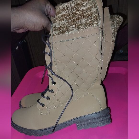 Ladies lace-up boots sz 6.5 - Picture 9 of 16
